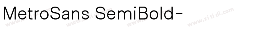 MetroSans SemiBold字体转换